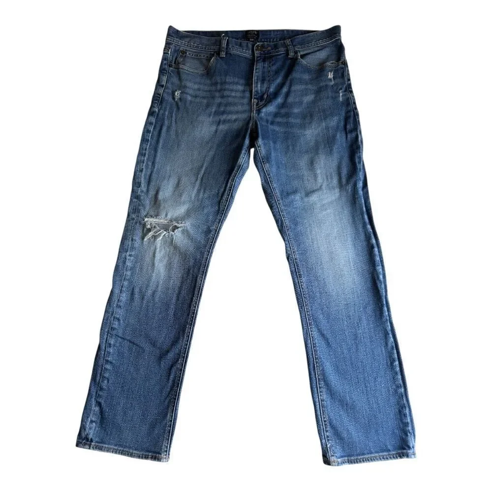 J. Crew Sutton straight-fit distressed jean men’s 33x30